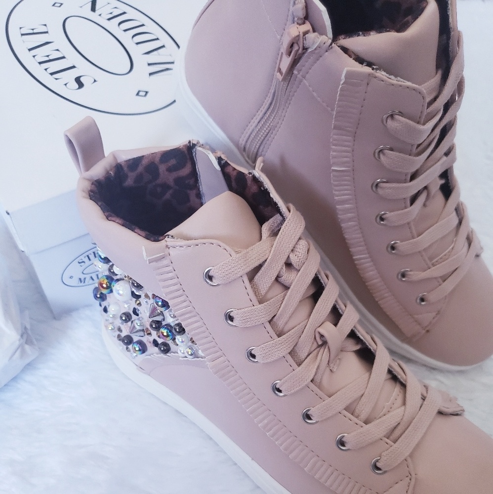 New Steve Madden Girls JHbrid Embellished High Top